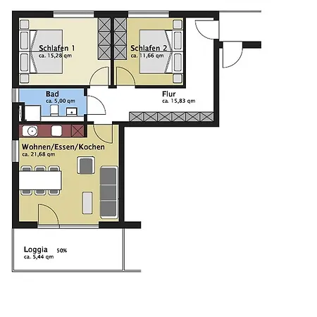 Strandglueck Haus C Strandglueck 6 Appartement
